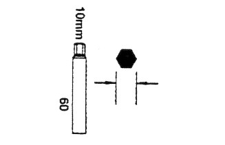 Klucz do amortyzatorów 6-kątny wewnętrzny 10mm